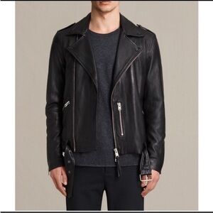 All Saints Kahawa Leather Biker Jacket
